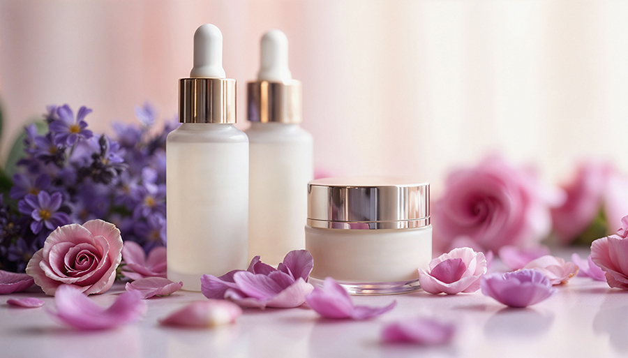 Beauty & Skincare: Luxe Branding with Frosted Bottles of Glass
